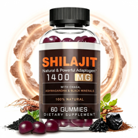 Bonbons gommeux antioxydants OEM Pure Shilajit pour soutenir l'énergie des adultes et soulager le stress - Complément alimentaire à base de plantes pour l'immunité et l'éclat de la peau