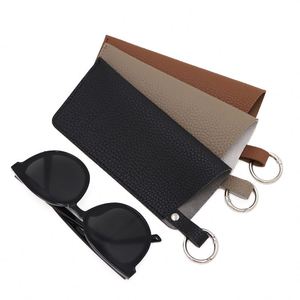 Eyeglass <b>Case</b> Faux Leather Soft Holder Pocket <b>Cases</b> Slim Travel Pouch Portable <b>Glasses</b> Bag With Keyring Sunglasses Storage Bag - Product Image 3