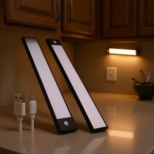 Luce LED per Armadio D0100HPWC1A 12 Pollici Nera in Alluminio con Sensore di Movimento Interruttore Touch Montaggio Magnetico Ricaricabile Alimentata USB - Product Image 2