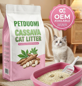 Litière pour chat en tapioca en gros OEM, litière pour chat en manioc, sans traces, agglomération rapide, sable pour chat écologique - Product Image 1