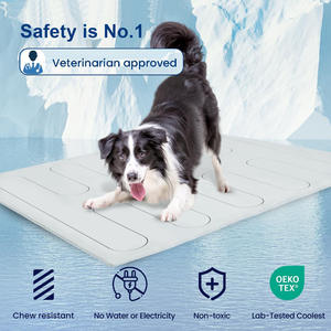 LovitWear Solides Design Sommer Umweltfreundliches Polyester Haustier-Kühlpad Atmungsaktives Kühles Hundeschlafkissen Hitzschlag-Prävention für Haustiere - Product Image 2