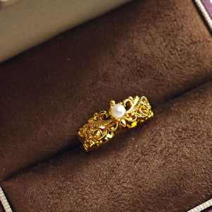 Anillos de Cobre Modernos UM JEWELRY con Incrustaciones de Perlas/Zirconia de Color o Diseño Sencillo para Uso Diario - Product Image 6