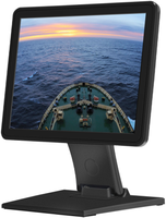 Nouvel écran LCD tactile de bureau de 15 pouces 4:3 avec base pliable, interface VGA pour système de point de vente en supermarché et usage professionnel