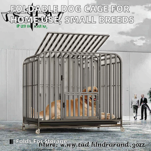 Nouvelle <span class=keywords><strong>cage</strong></span> à chien pliable avec fermeture à bouton pour une utilisation en intérieur/extérieur pour les chiens de petite/moyenne/grande taille - Product Image 2