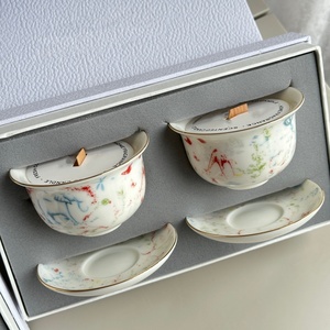 Luxurious Ceramic Tea Cup and Saucer Romantic Soy Wax Scented <b>Candle</b> for Art Display Party <b>Gift</b> - Product Image 3