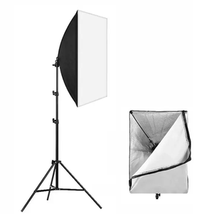 Precio de fábrica Venta caliente 50x70CM Softbox E27 Enchufe único 2M Soporte <span class=keywords><strong>5500K</strong></span> Bombillas Kit de luz de fotografía - Product Image 4