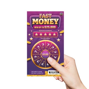Tarjeta de Raspar de Lotería de Entretenimiento con Diseño Personalizado, Patrón a Medida, Bonificación de Duplicación, Impresión en Línea, Fabricante - Product Image 2