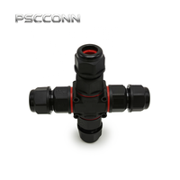 Connecteur étanche IP68 PSCCONN GW20 à 2 cœurs en forme de X, boîtier en nylon épaissi M20, 16A 400V pour câbles extérieurs haute puissance