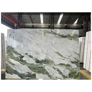 High Quality Green Marble Tile Slabs Marble Stone Green Cold 2CM Ice connect For Luxurious Interior Decoration