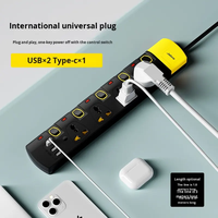Multiprise de bureau multifonctionnelle standard britannique 13A, version Hong Kong, avec chargeur USB et prises A+C, cordon et prises inclus