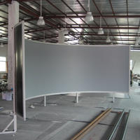 Écran de projection incurvé grand format 180-270 degrés, écran de projection cylindrique pour simulateur de vol