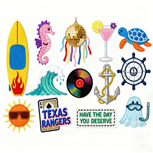 Tùy Chỉnh Giáng Sinh Logo Sắt Long Lanh Cầu Vồng Thêu Trên Vải Thời Trang Thêu Nhãn Các Bản Vá Lỗi - Product Image 1