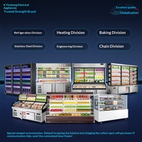 Vitrine réfrigérée ouverte YINZHENG à refroidissement direct et couleur personnalisable pour restaurants de hot pot en libre-service – Équipement de réfrigération