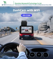 Boîte noire de voiture 3 pouces avec Wi-Fi intégré, enregistrement en boucle avant 720P arrière 480P, capteur G, DVR bidirectionnel