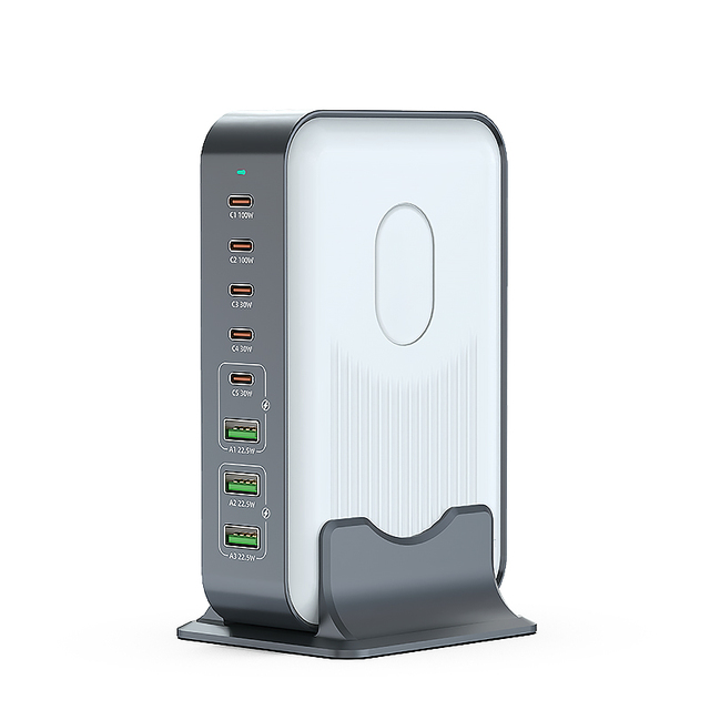 8 in 1 200W PD Fast Charging Charger USB Hubs Multi-Port Type c Charger Desktop Charger Docking Station GaN for Phone PC Phone