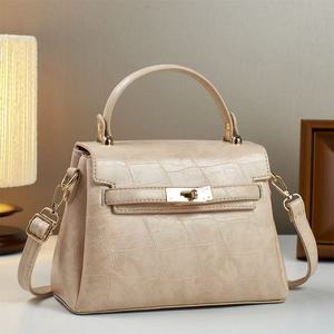 Women's Retro Frosted Lock <b>Small</b> Square Crossbody Bag 2026 New Korean Mobile Phone Polyester Lining Cover Closure - Product Image 1