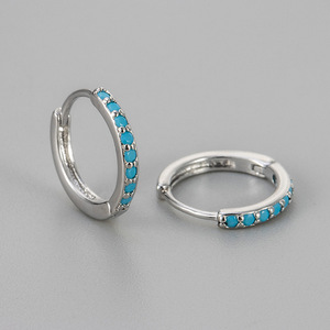 Cổ điển bản lề Clicker Bông tai với công chúa cắt kim cương Claw thiết piercing Tai sụn cho đám cưới đính hôn hoặc quà tặng - Product Image 5