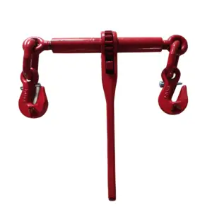 High Quality Red Printed 1/4-5/16 9200LBS Lever Type Load Binder With Hook