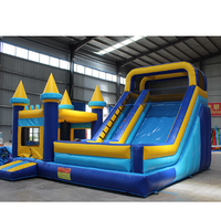 Château Gonflable et Toboggan Gonflable en Bâche PVC Sur Mesure avec Souffleur Arc-en-Ciel Modulaire Moderne Logo Personnalisé Unisexe