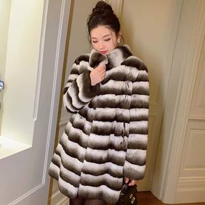 <span class=keywords><strong>Abrigo</strong></span> <span class=keywords><strong>de</strong></span> <span class=keywords><strong>piel</strong></span> auténtica <span class=keywords><strong>de</strong></span> lujo para mujer, <span class=keywords><strong>abrigo</strong></span> <span class=keywords><strong>de</strong></span> <span class=keywords><strong>piel</strong></span> <span class=keywords><strong>de</strong></span> conejo y <span class=keywords><strong>nutria</strong></span> auténtica para mantener el calor - Product Image 4