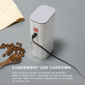Moulin à café électrique portable avec meule en céramique <span class=keywords><strong>de</strong></span> 64 mm pour la maison et le café - Conception ergonomique pour un broyage sans effort - Product Image 3