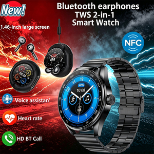 D9 2-in-1 TWS Smart Watch <b>with</b> Earphones Bluetooth Call NFC Heart Rate Sleep Monitor IP67 Waterproof Sports Fitness <b>Smartwatch</b> 2 - Product Image 6