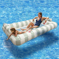 Hamac gonflable double extra-large en PVC, chaise longue flottante pour la piscine, chaise longue de soleil pour l'été