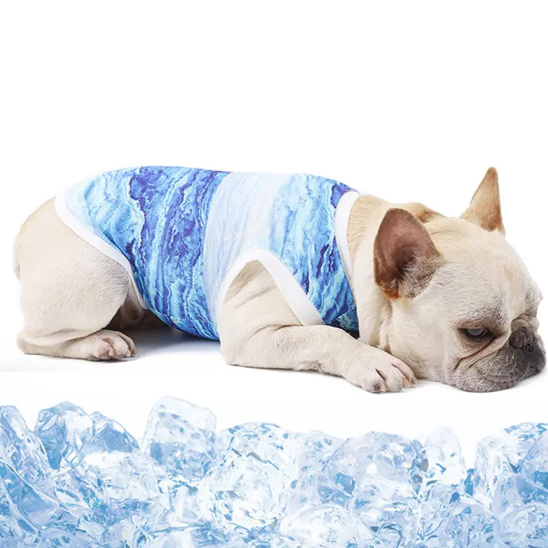Оптовая продажа, летняя дышащая нейлоновая ткань для охлаждения собак, охлаждающая одежда для домашних животных, одежда для собак, кошек, крутой жилет