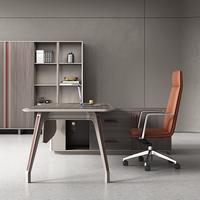 Table de travail en bois de luxe en vente chaude Mobilier de bureau moderne de direction en forme de L ergonomique