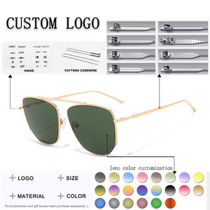 Rectangle Full Rim Polarized <b>Sunglasses</b> Silver Frame Comfortable <b>Gradient</b> Gray Lenses Unisex Adult UV400 Sun Protection - Product Image 2