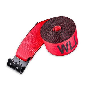 플랫 후크 래칫 타이 다운이있는 헤비 듀티 16200lbs 4 인치 윈치 스트랩 카고 컨트롤 - Product Image 2