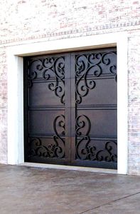 Cancello di lusso ad arco doppio <span class=keywords><strong>garage</strong></span> porte esterne <span class=keywords><strong>in</strong></span> <span class=keywords><strong>ferro</strong></span> battuto - Product Image 4