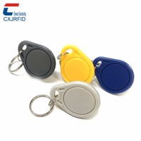Prix usine sans contact Rfid 13.56Mhz MIFARE ultraléger EV1 Nfc porte-clés carré avec porte-clés