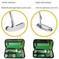 Ensemble de putters de golf détachables : putter en aluminium à 3 sections avec options double et simple face dans un coffret de présentation
