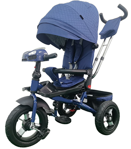 Opvouwbare Driewieler Kids <span class=keywords><strong>Baby</strong></span> 3 Wielen Met Afneembaar Handvat 7 Inch 1 Kinderwandelwagen Met Driewieler - Product Image 1