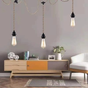 <span class=keywords><strong>Kit</strong></span> d'extension de câble pour suspension vintage en corde de chanvre torsadée, douille de <span class=keywords><strong>lampe</strong></span> E26/E27, interrupteur marche/arrêt avec variateur, prises US/EU/UK/AU - Product Image 4