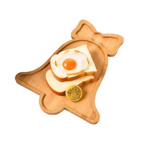 Bandeja de madera con forma de campana navideña para servir bocadillos, queso y tostadas, de color sólido, Heze, Shandong - Product Image 5