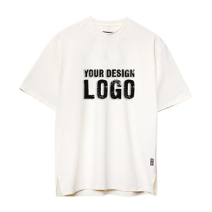 T-shirt pour homme décontracté de haute qualité, à épaules tombantes, ample, respirant, vente en gros, OEM, col étroit, lavé, surdimensionné - Product Image 4