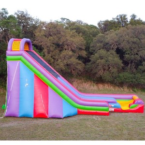 Toboggan gonflable géant de 28 pieds, humide et sec, pour adolescents et adultes, avec tuyau d'eau intégré, pour locations commerciales et événements estivaux - Product Image 4