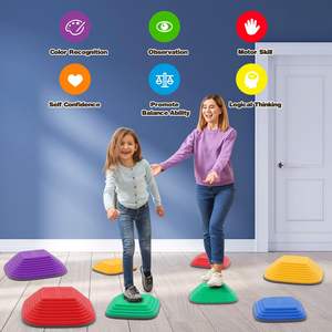 Pierres d'équilibre pour enfants, blocs d'équilibre empilables, jouets sensoriels pour l'autisme, ensemble de 9 pièces pour enfants, pierres à sauter, pierres d'équilibre pour tout-petits - Product Image 6