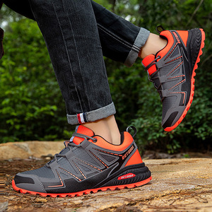 Chaussures de randonnée pour hommes, respirantes, en mesh, semelle extérieure en caoutchouc, semelle intermédiaire en EVA, bout rond, taille 14, chaussures de sport de plein air pour la marche - Product Image 2