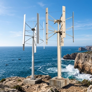 Surveillance du projet de système solaire complémentaire à grande échelle 50 kW, éolienne à axe vertical avec rotor de 5,8 m de diamètre et 10 m de hauteur - Product Image 1