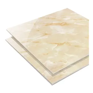 CBMMART 800 × 800ライトYellow Marble Look Glazed Ceramic Flooring Tile磁器タイル