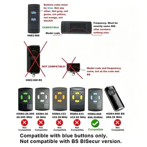 Télécommande <span class=keywords><strong>868</strong></span> MHz HSM4 HSM2 HS2 HS4 HSE2 <span class=keywords><strong>HSE4</strong></span> HSZ1 HSZ2 HSP4 pour porte de garage, fabriquée en Chine, emballage inclus - Product Image 6