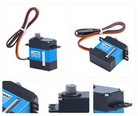 Servomoteur à aile de 10 mm en acier super résistant, 11 kg de couple élevé, 0,12 seconde, sans noyau, coque CNC, pour planeurs RC, jouets électroniques, robots