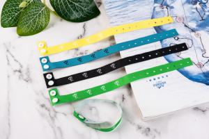 צמידי זיהוי לקידום מכירות פר propagand פרגמנט צמידים ממוחזרים ידידותיים לסביבה בצורת L מסיבת קונצרט מועדון רצועת יד - Product Image 5