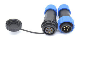 Connecteur circulaire <span class=keywords><strong>2</strong></span>-5 broches, adaptateur de prise électrique étanche mâle vers femelle IP67/IP68 5A 250V, contact en cuivre, boîtier en <span class=keywords><strong>PC</strong></span> - Product Image 2