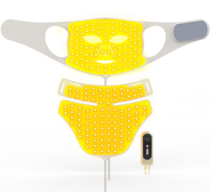 Masker Leher Silikon 4 Warna dengan Seri Pendamping Baru 525nm 590nm 660nm 850nm Masker Wajah LED Terapi Cahaya Merah <span class=keywords><strong>Alat</strong></span> Kecantikan Leher - Product Image 5