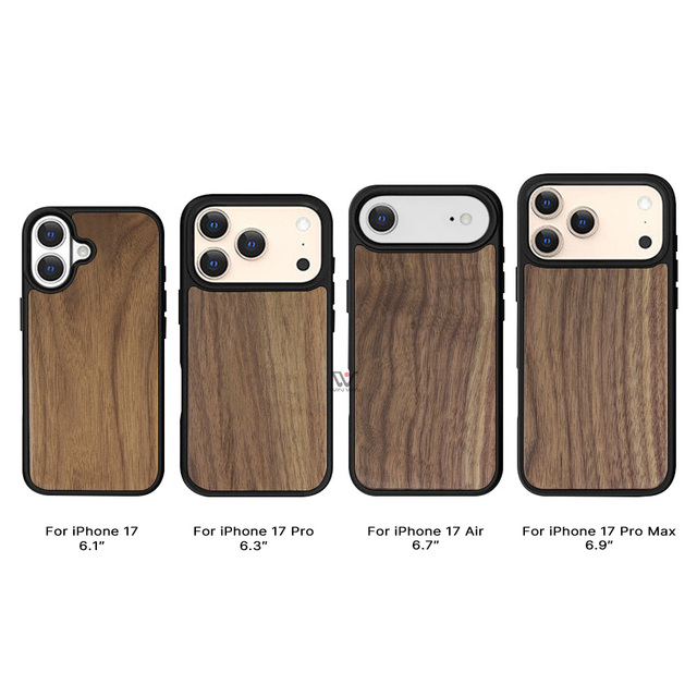 Tpu Pc Real Wood Patttern Case Walnut Cherry Oak Rose Birch Wooden Grain Phone Case for iPhone 17 16 15 14 13 Pro Max Plus Air