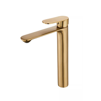 Robinet Mitigeur Moderne Monocommande pour Lavabo de Salle de Bain, Finition Chromée Polie et Or en Option, Eau Chaude et Froide, pour Lavabo à Poser - Vente Flash